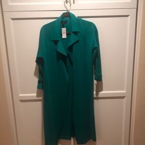 Ann Taylor Teal Open Front Cardigan